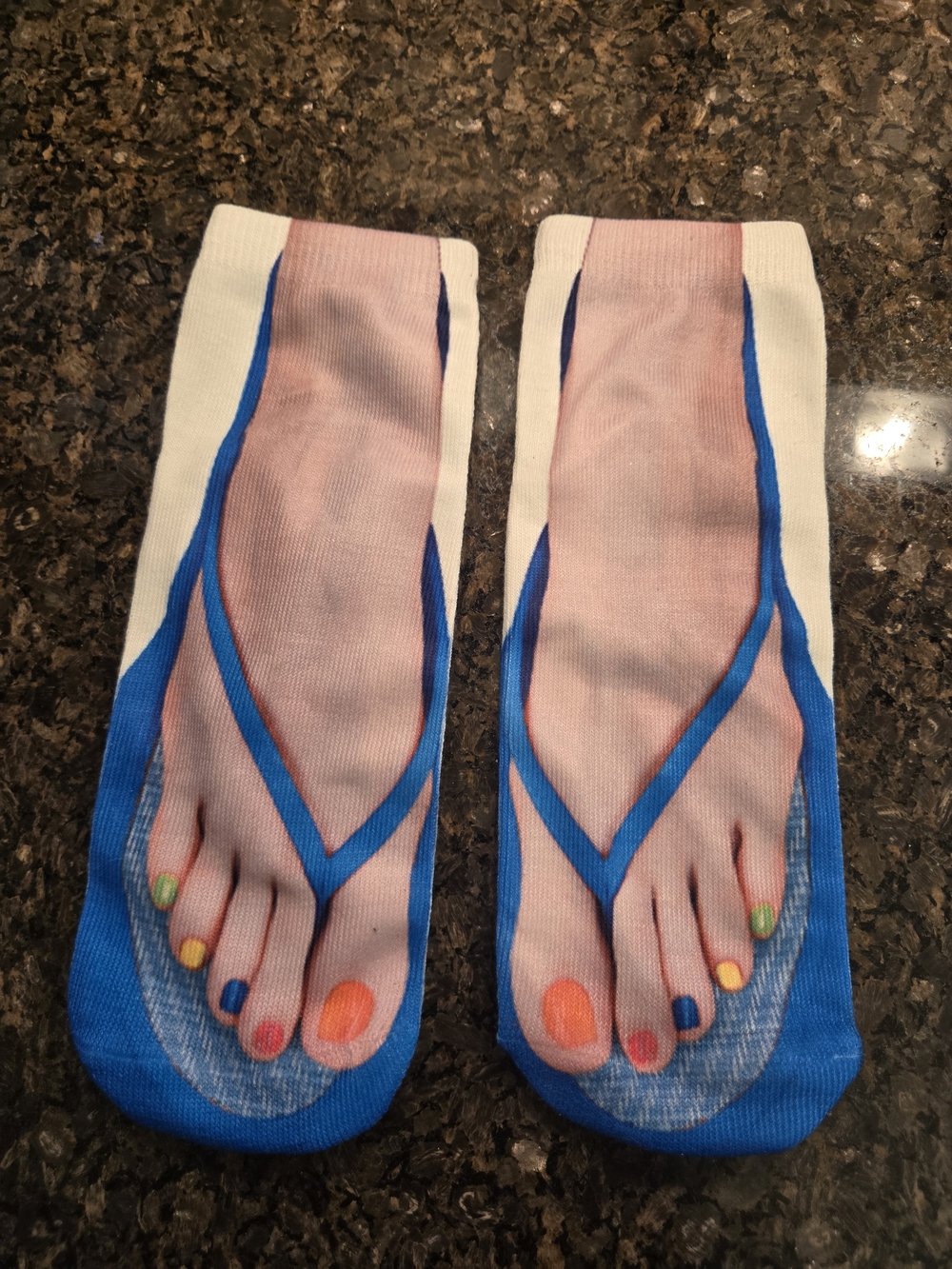 Ankle Socks With Feet And Sandal Graphic Gag Gift